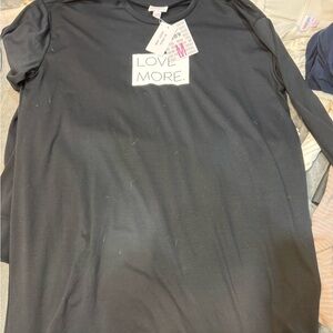 LuLaRoe Black 'Love More' Long Sleeve Shirt